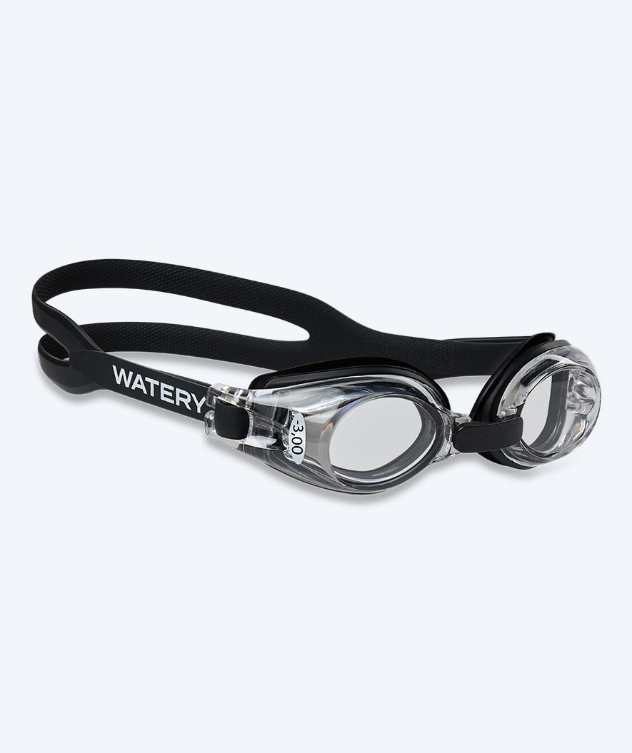Watery nearsighted swimming goggles with prescription for kids - (-1.5) – (-7.0) - Baffin - Black