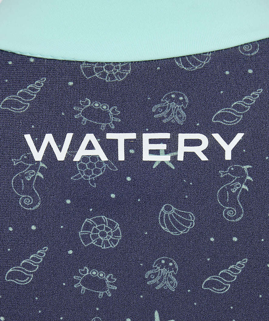 Watery wetsuit for baby - Baia Full-Body - Atlantic Turquoise