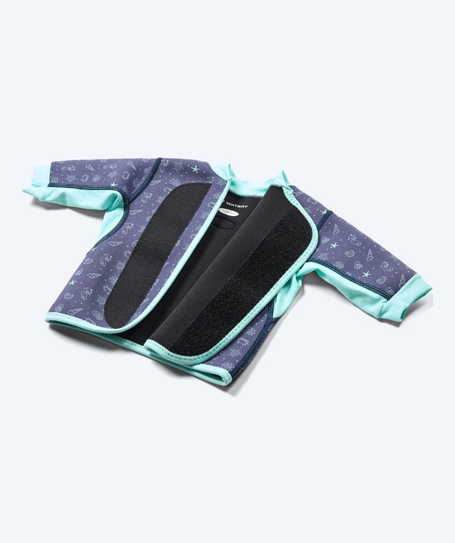 Watery neoprene shirt for kids - Baia Top - Atlantic Turquoise