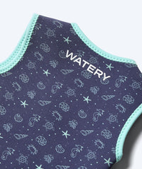 Watery wetsuit for kids - Baia Wrap - Atlantic Turquoise