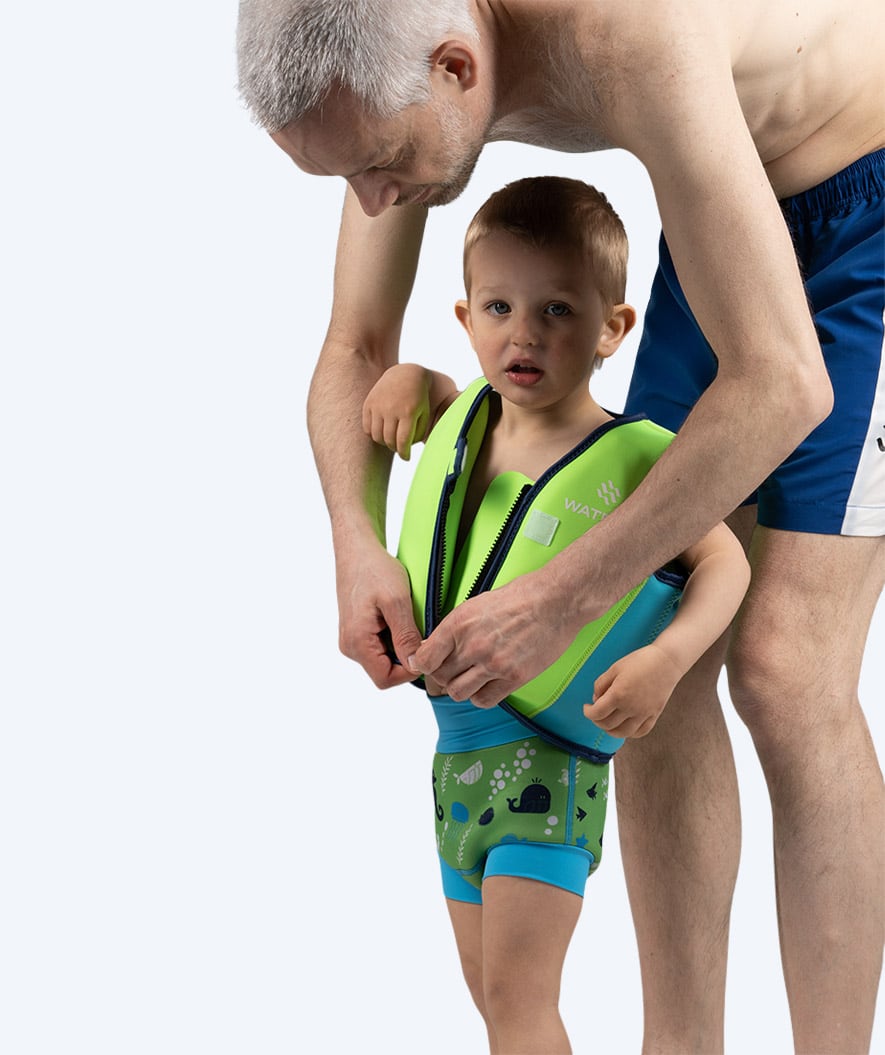 Watery swim vest for kids (2-8) - Basic - Green