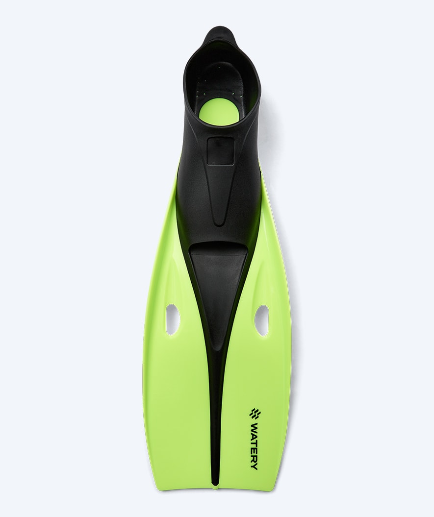 Watery diving fins for juniors/adults (33-46) - Breeve Longtail - Black/Green
