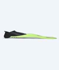 Watery diving fins for juniors/adults (33-46) - Breeve Longtail - Black/Green