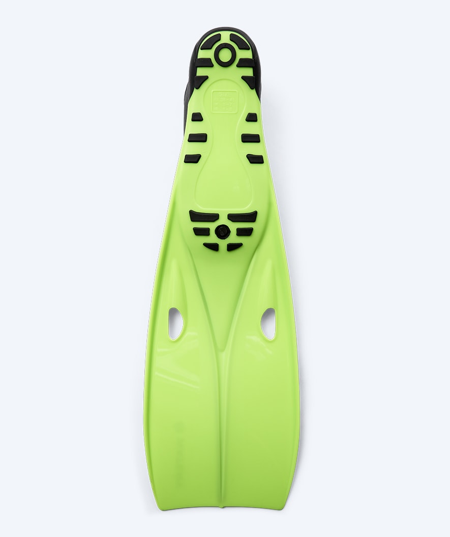 Watery diving fins for juniors/adults (33-46) - Breeve Longtail - Black/Green