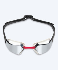 Watery competition swim goggles - Brooks Mirror - White/silver