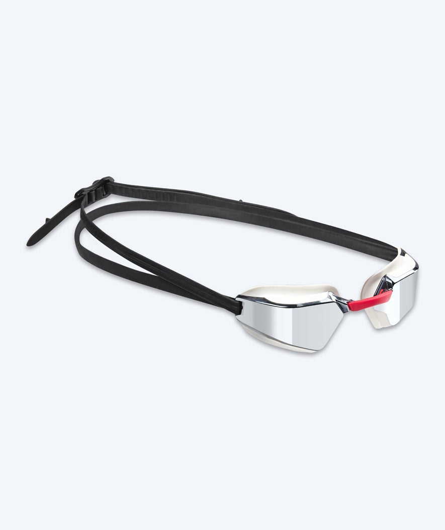 Watery racing swimming goggles - Brooks Mirror - White/silver