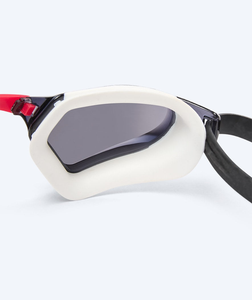 Watery racing swimming goggles - Brooks Mirror - White/silver