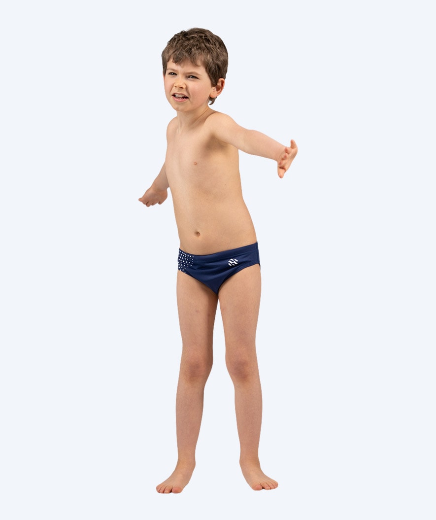 Watery triangular swim trunks for boys - Budgie Eco - Blue Sporty