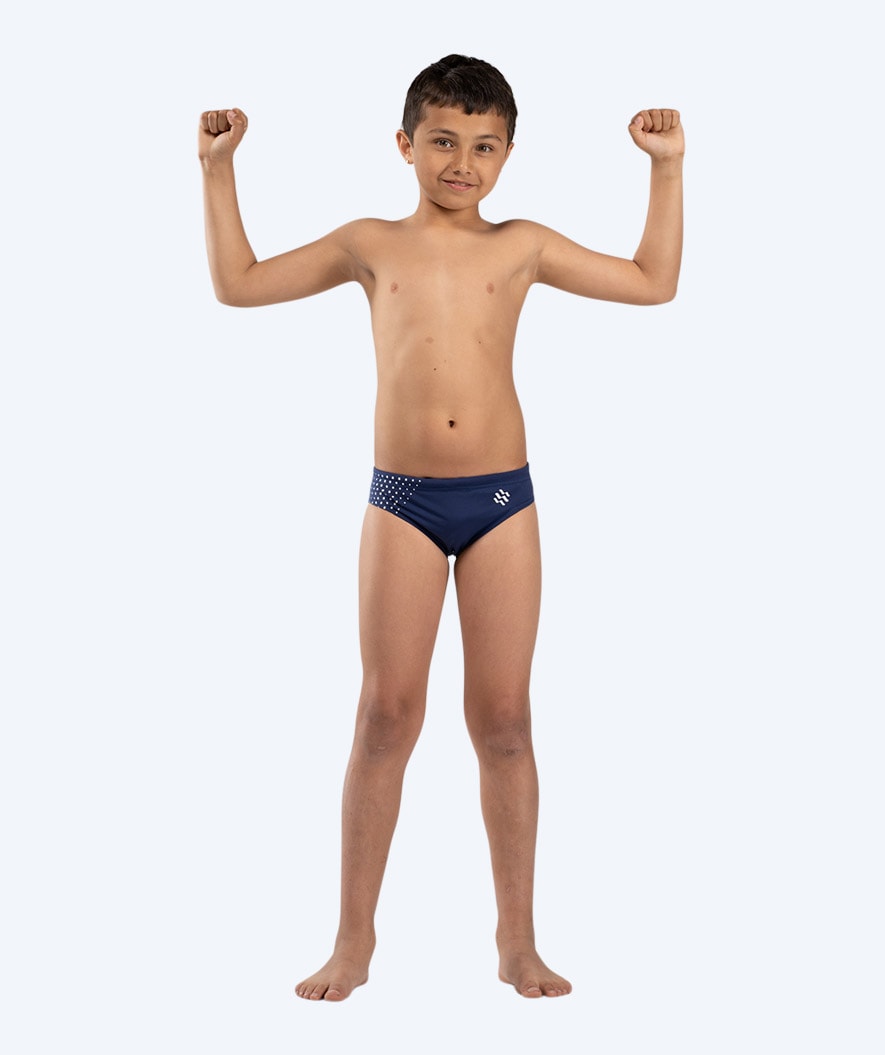 Watery triangular swim trunks for boys - Budgie Eco - Blue Sporty