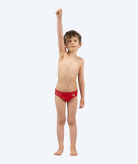 Watery triangular swim trunks for boys - Budgie Eco - Red Sporty
