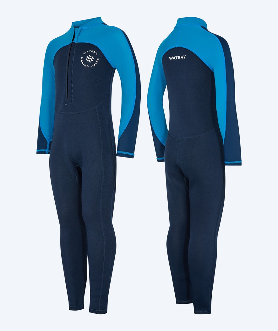 Watery UV wetsuit for kids - Calypso Full-Body - Blue/dark blue