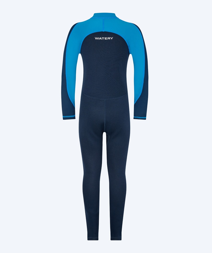 Watery UV wetsuit for kids - Calypso Full-Body - Blue/dark blue