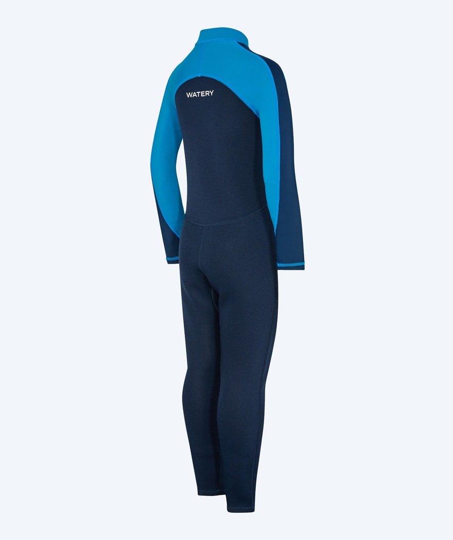 Watery UV wetsuit for kids - Calypso Full-Body - Blue/dark blue