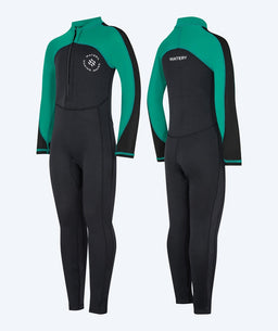 Watery UV wetsuit for kids - Calypso Full-Body - Green/black