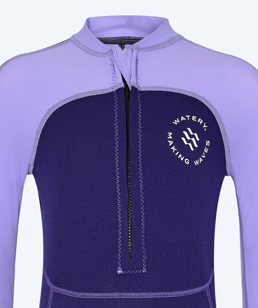 Watery UV wetsuit for kids - Calypso Full-Body - Purple