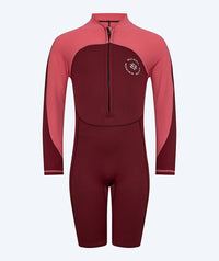 Watery UV wetsuit for kids - Calypso Long Sleeved - Red/pink