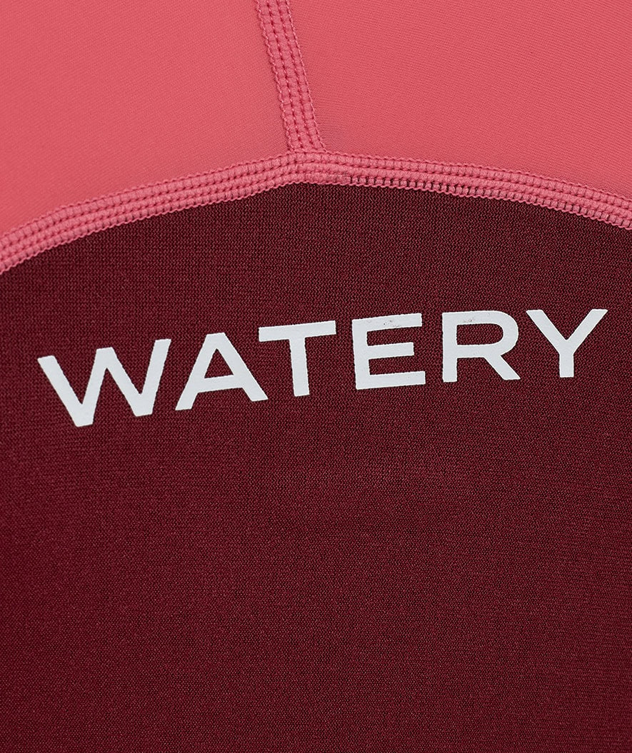 Watery UV wetsuit for kids - Calypso Long Sleeve - Red/pink