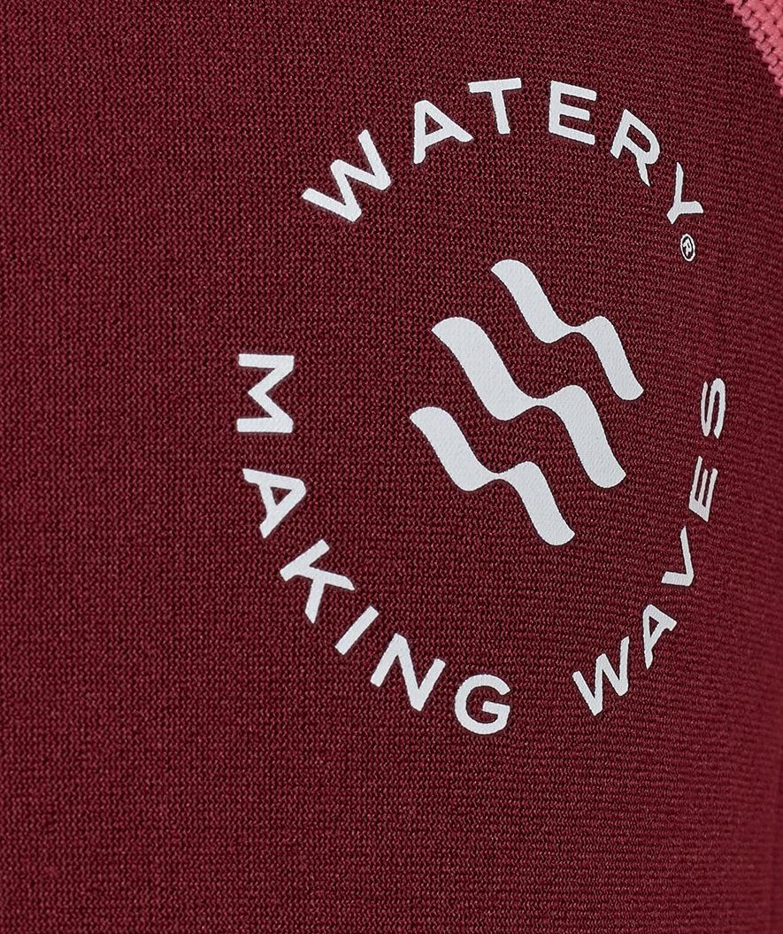 Watery UV wetsuit for kids - Calypso Long Sleeve - Red/pink