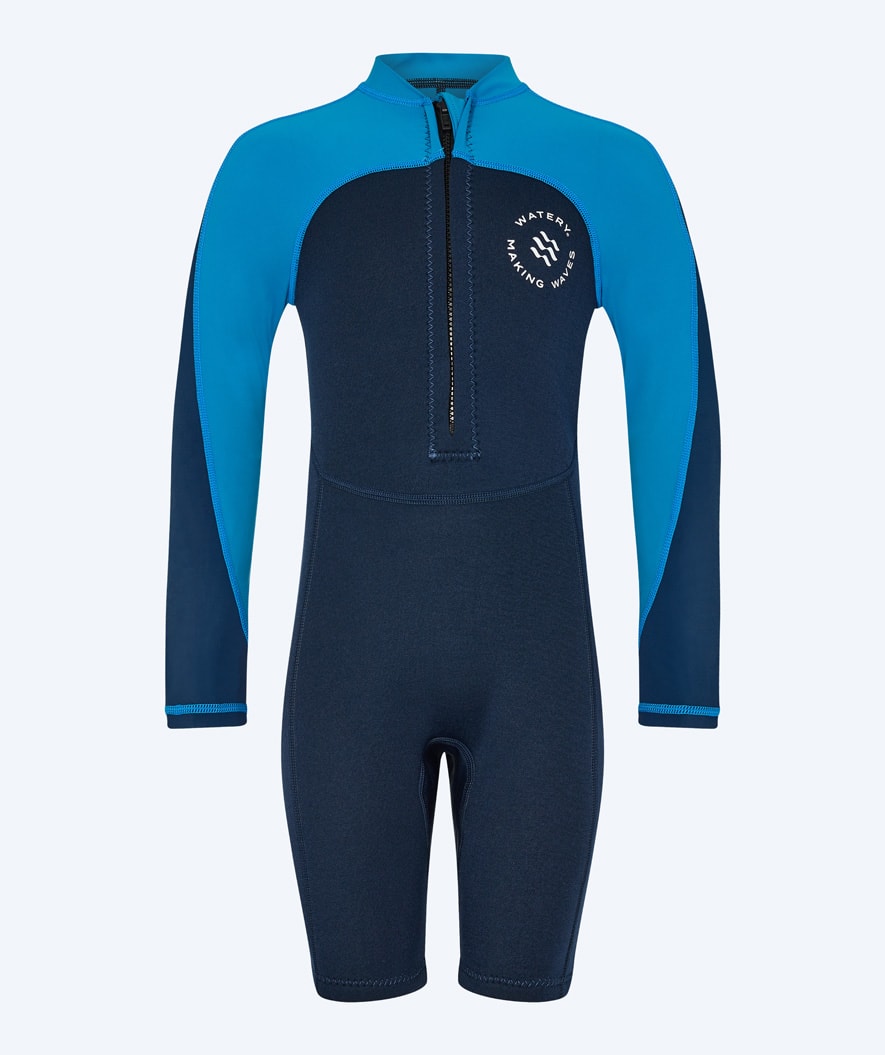 Watery UV wetsuit for kids - Calypso Long Sleeved - Blue/dark blue