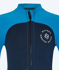 Watery UV wetsuit for kids - Calypso Long Sleeved - Blue/dark blue