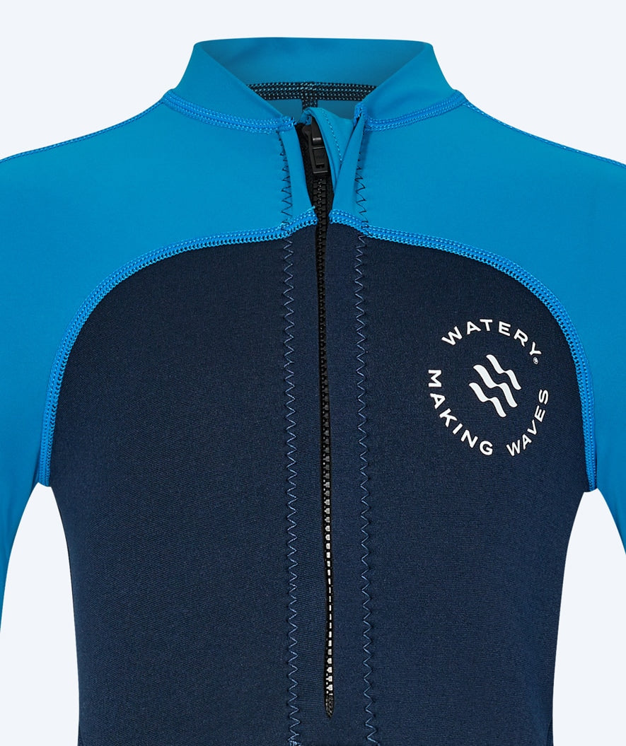 Watery UV wetsuit for kids - Calypso Long Sleeved - Blue/dark blue