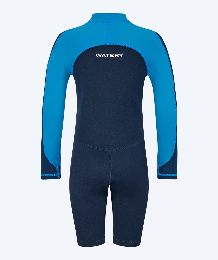 Watery UV wetsuit for kids - Calypso Long Sleeved - Blue/dark blue