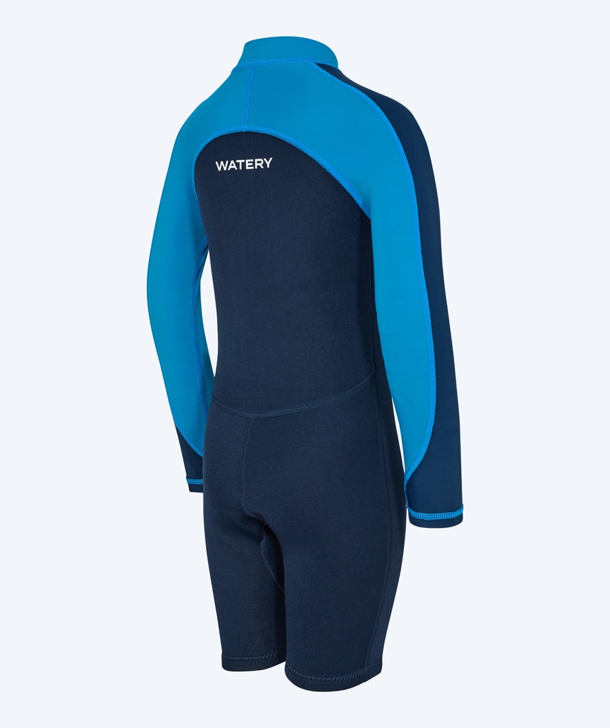 Watery UV wetsuit for kids - Calypso Long Sleeved - Blue/dark blue