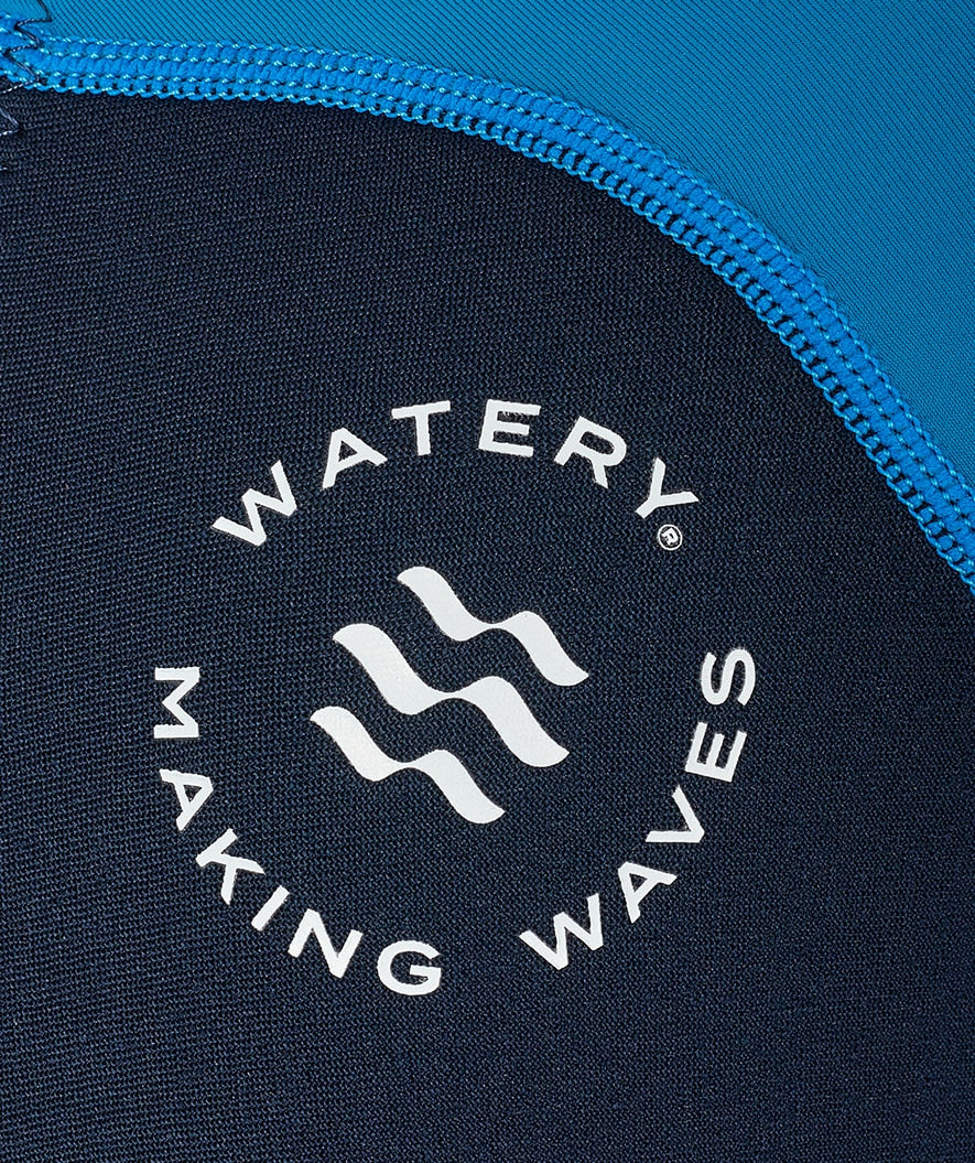 Watery UV wetsuit for kids - Calypso Long Sleeved - Blue/dark blue