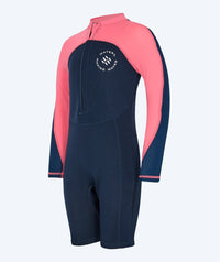 Watery UV wetsuit for kids - Calypso Long Sleeved - Coral/dark blue