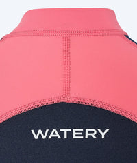 Watery UV wetsuit for kids - Calypso Long Sleeved - Coral/dark blue