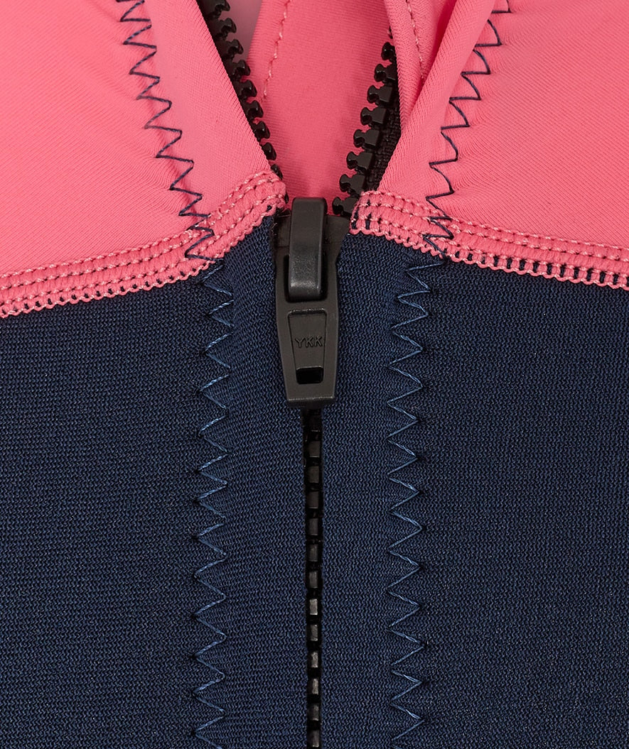 Watery UV wetsuit for kids - Calypso Long Sleeved - Coral/dark blue