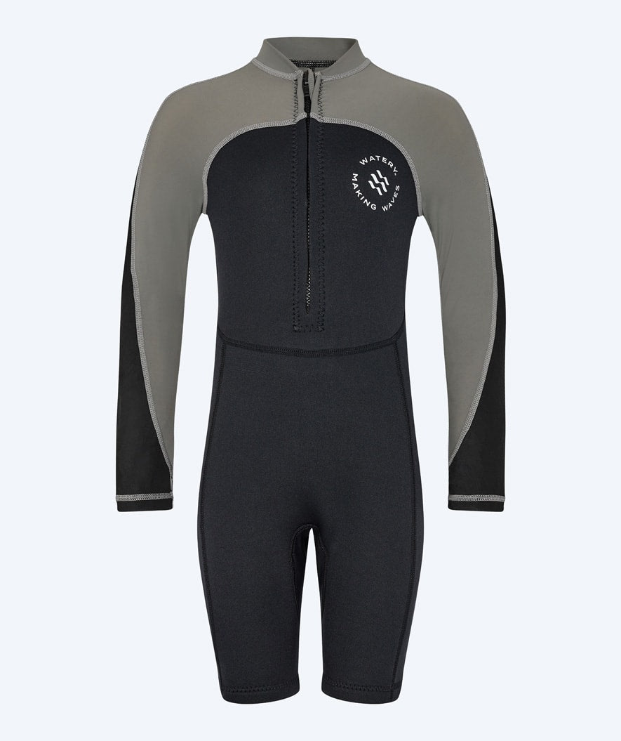 Watery UV wetsuit for kids - Calypso Long Sleeve - Grey/black