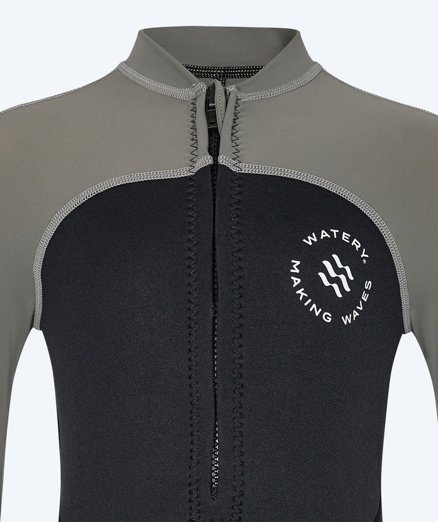 Watery UV wetsuit for kids - Calypso Long Sleeve - Grey/black