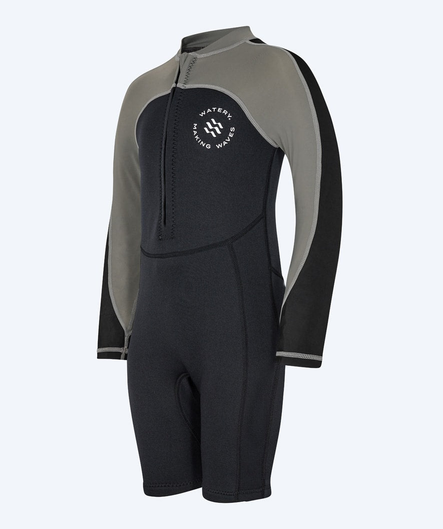 Watery UV wetsuit for kids - Calypso Long Sleeve - Grey/black