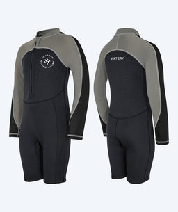 Watery UV wetsuit for kids - Calypso Long Sleeved - Grey/black