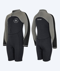 Watery UV wetsuit for kids - Calypso Long Sleeve - Grey/black