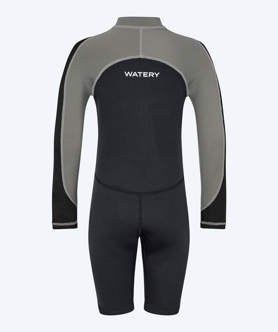 Watery UV wetsuit for kids - Calypso Long Sleeve - Grey/black