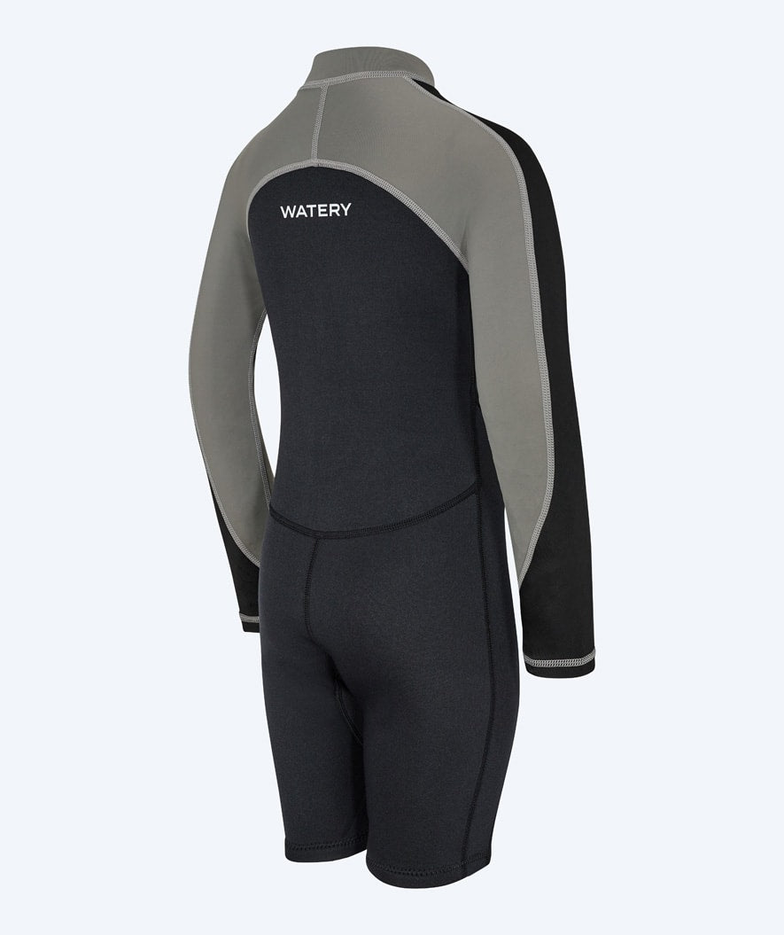 Watery UV wetsuit for kids - Calypso Long Sleeve - Grey/black