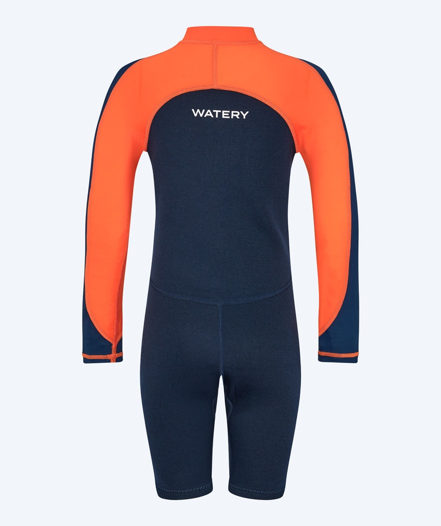 Watery UV wetsuit for kids - Calypso Long Sleeved - Orange/blue