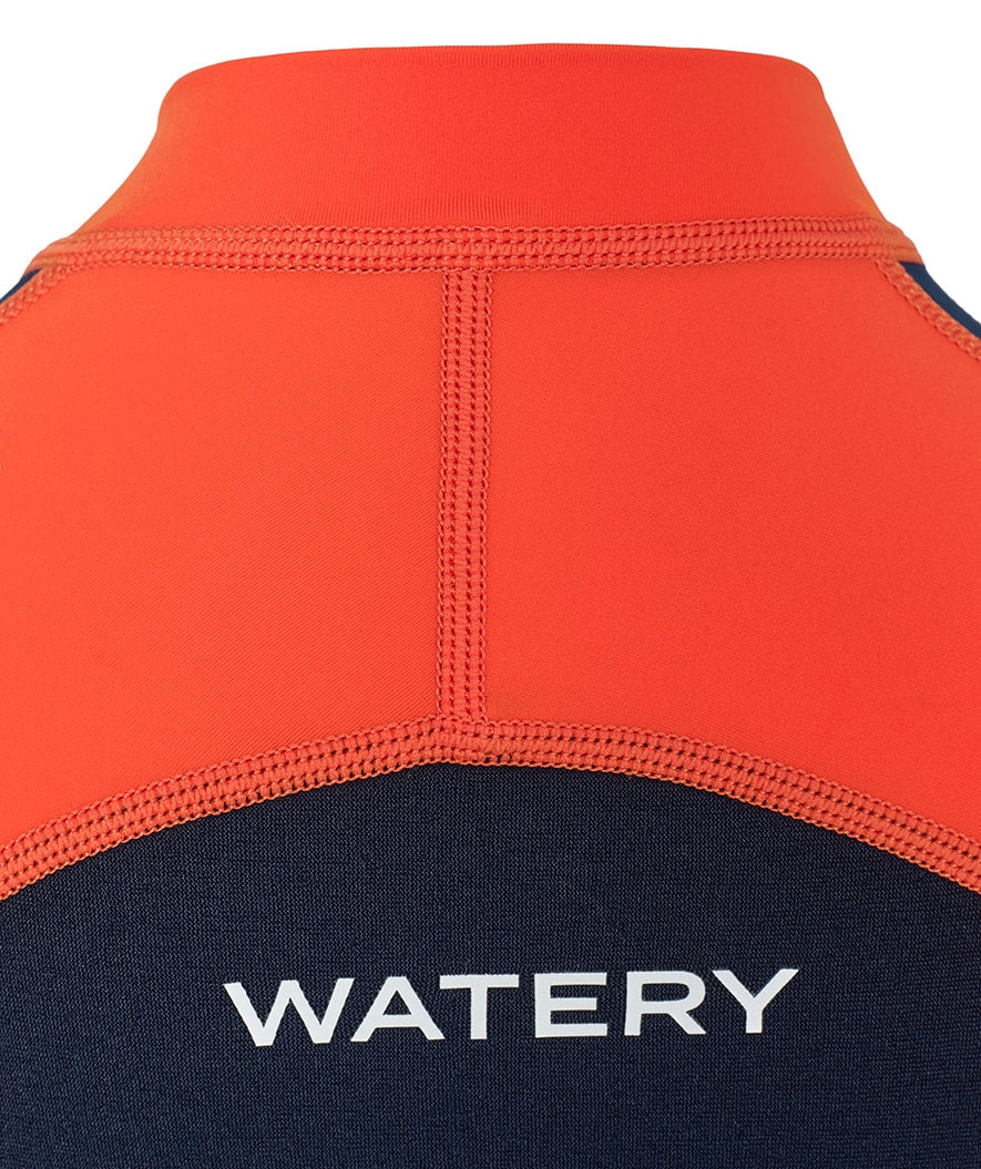 Watery UV wetsuit for kids - Calypso Long Sleeve - Orange/blue