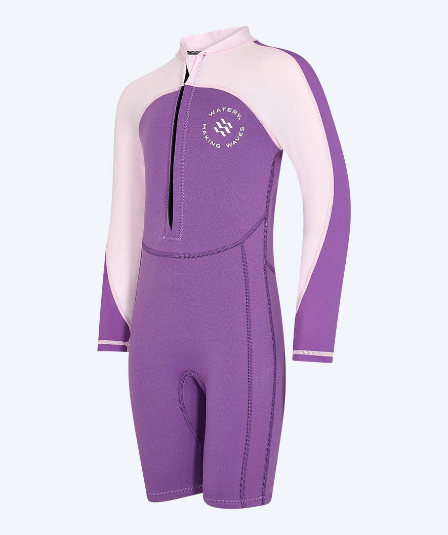Watery UV wetsuit for kids - Calypso Long Sleeved - Atlantic Purple