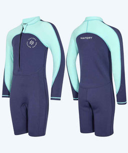 Watery UV wetsuit for kids - Calypso Long Sleeved - Atlantic Turquoise