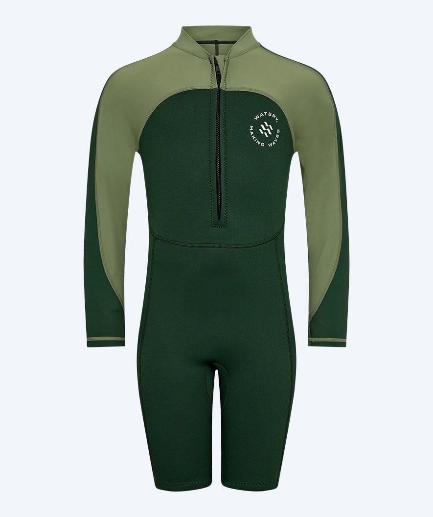 Watery UV wetsuit for kids - Calypso Long Sleeve - Green/light green
