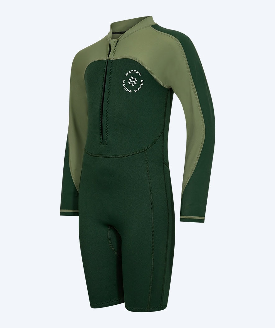Watery UV wetsuit for kids - Calypso Long Sleeve - Green/light green