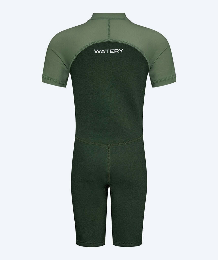 Watery UV wetsuit for kids - Calypso Shorty - Green/light green