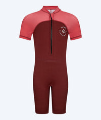 Watery UV wetsuit for kids - Calypso Shorty - Red/pink