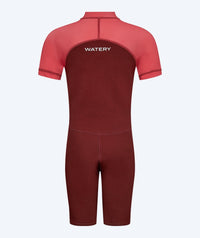 Watery UV wetsuit for kids - Calypso Shorty - Red/pink