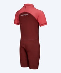 Watery UV wetsuit for kids - Calypso Shorty - Red/pink