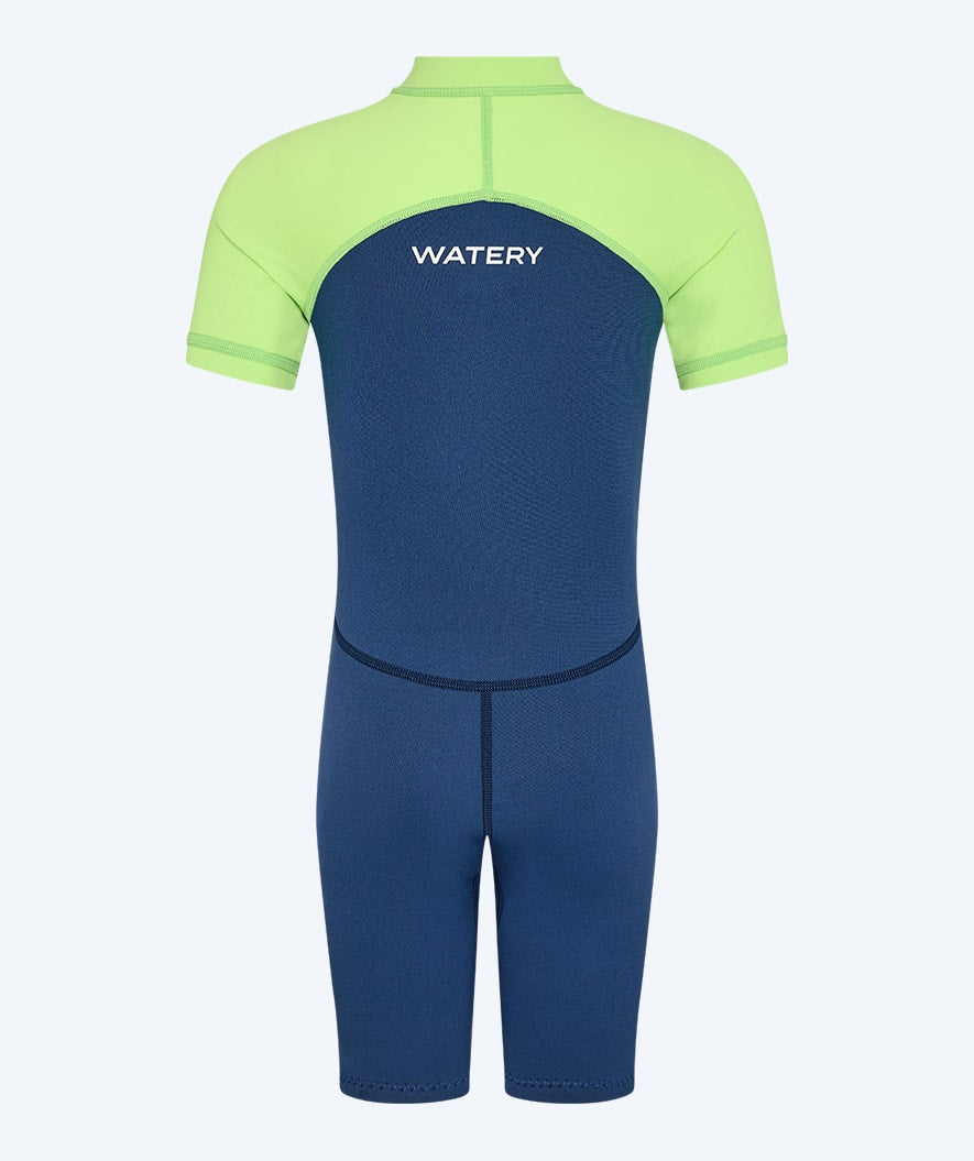 Watery UV wetsuit for kids - Calypso Shorty - Atlantic Green