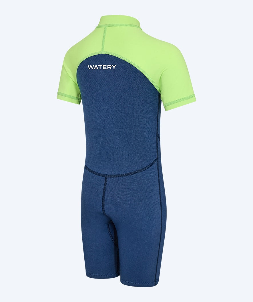 Watery UV wetsuit for kids - Calypso Shorty - Atlantic Green